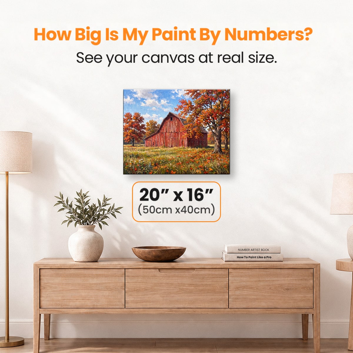 Red Barn Autumn - Number Artist Paint by Numbers Kits