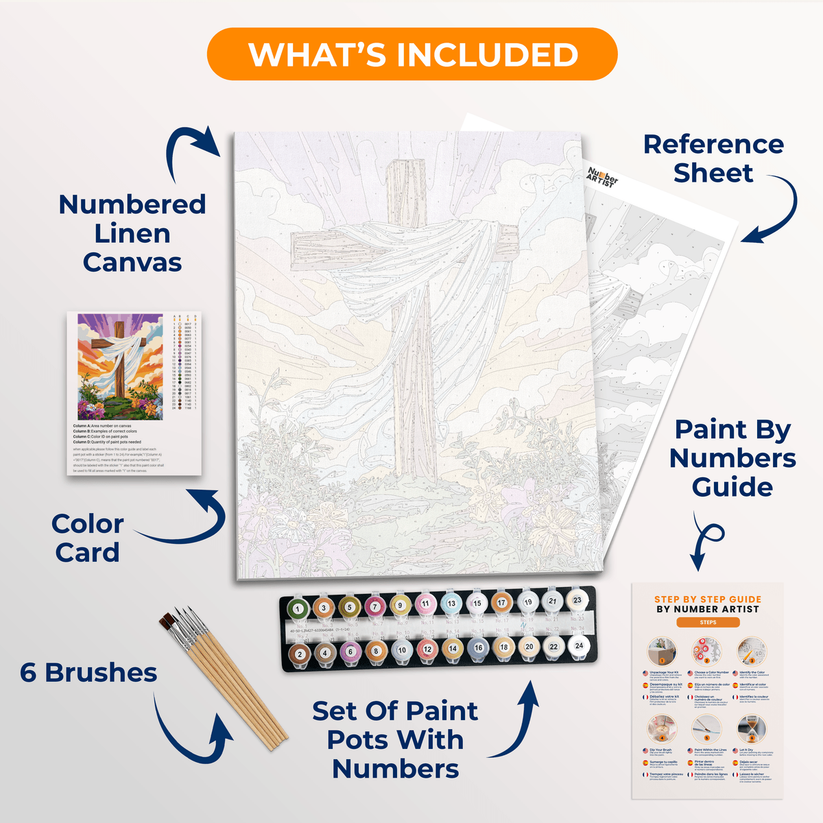 Cross Sunset - Number Artist Paint by Numbers Kits