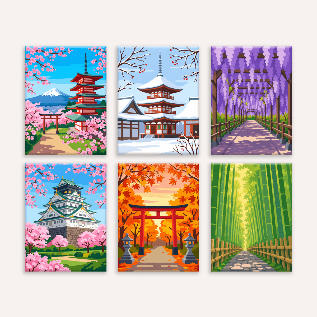 Japanese Charm - Number Artist Paint by Numbers Kits
