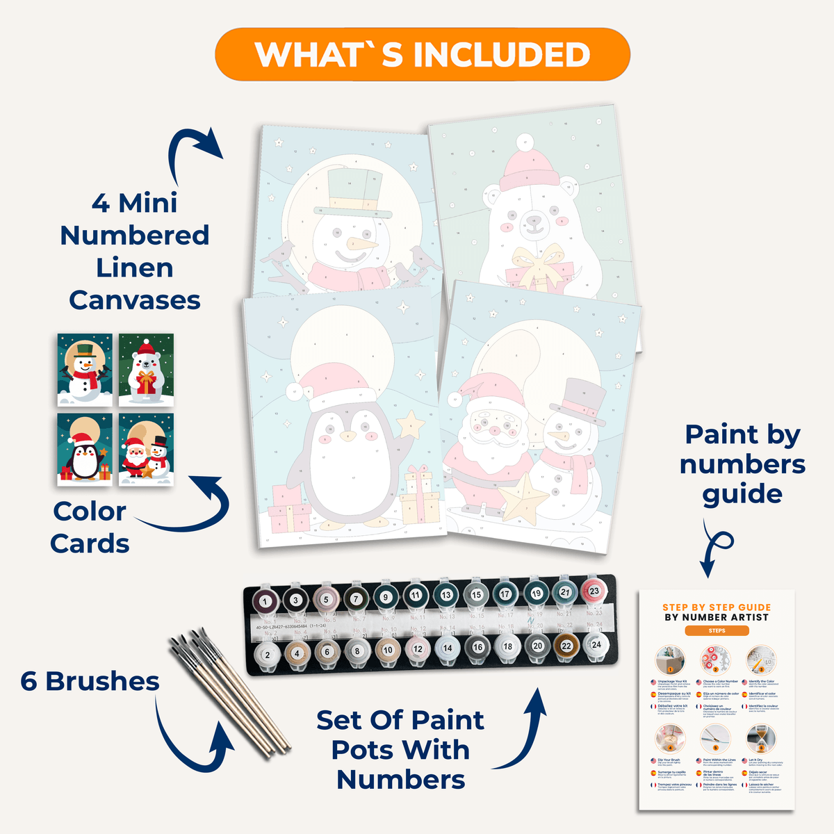 Frosty Friends - Number Artist Paint by Numbers Kits