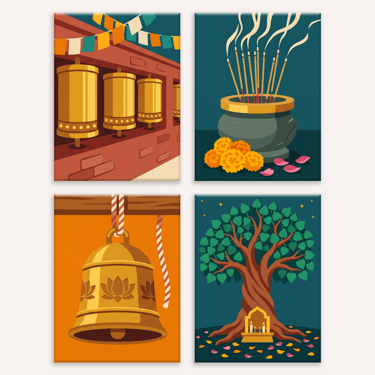 Temple Offerings - Number Artist Paint by Numbers Kits