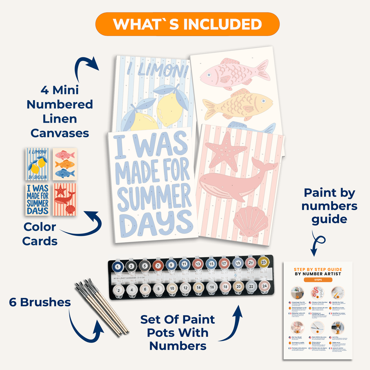 Made for Summer - Number Artist Paint by Numbers Kits