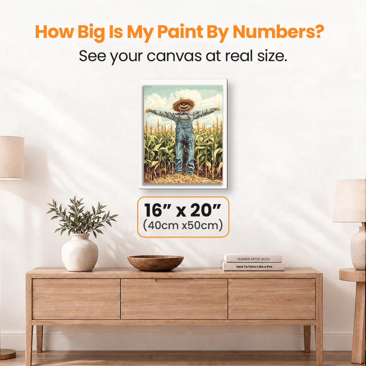 Smiling Scarecrow - Number Artist Paint by Numbers Kits