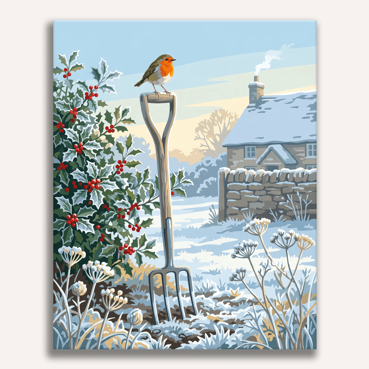 Garden Frost Robin - Number Artist Paint by Numbers Kits