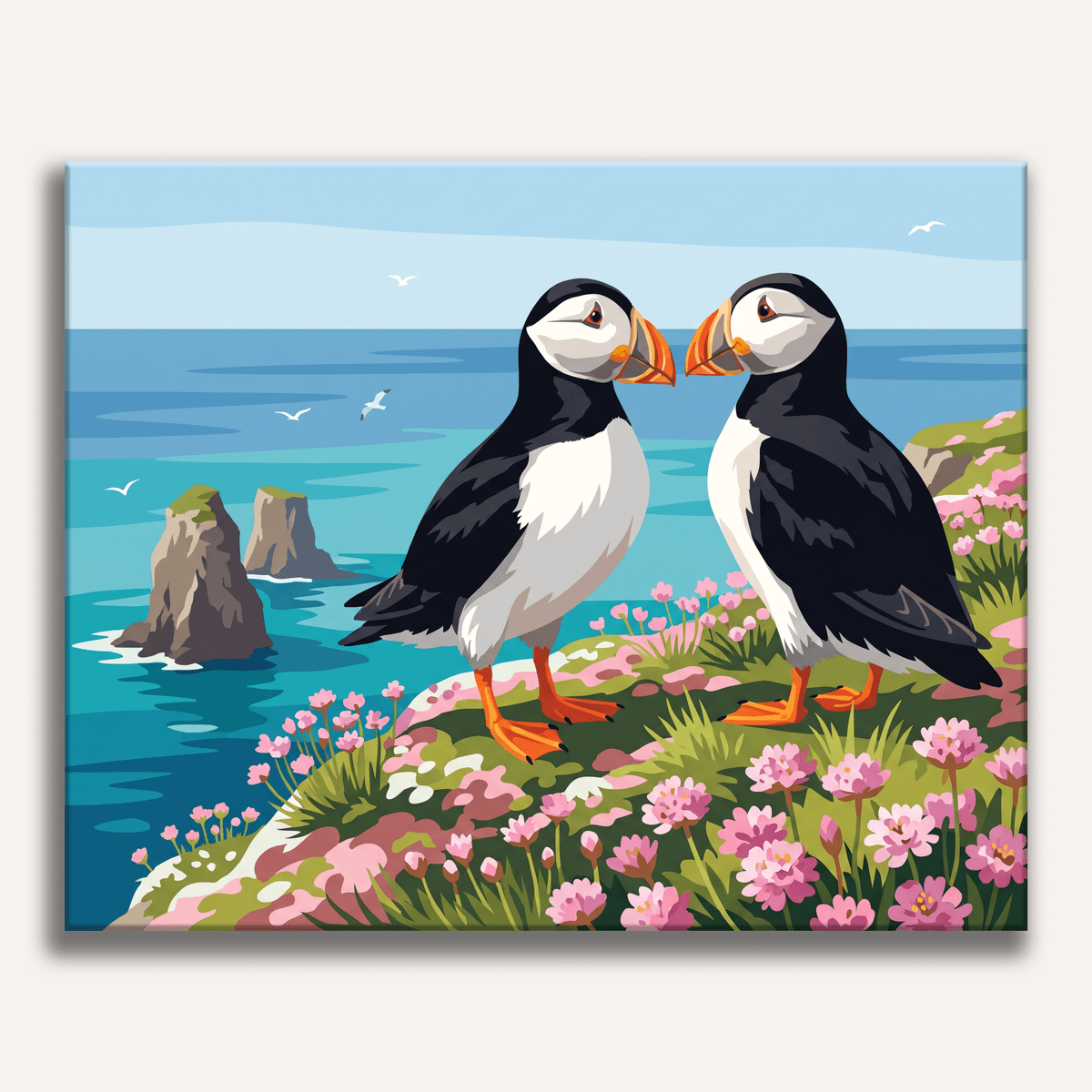 Puffin Sweethearts - Number Artist Paint by Numbers Kits