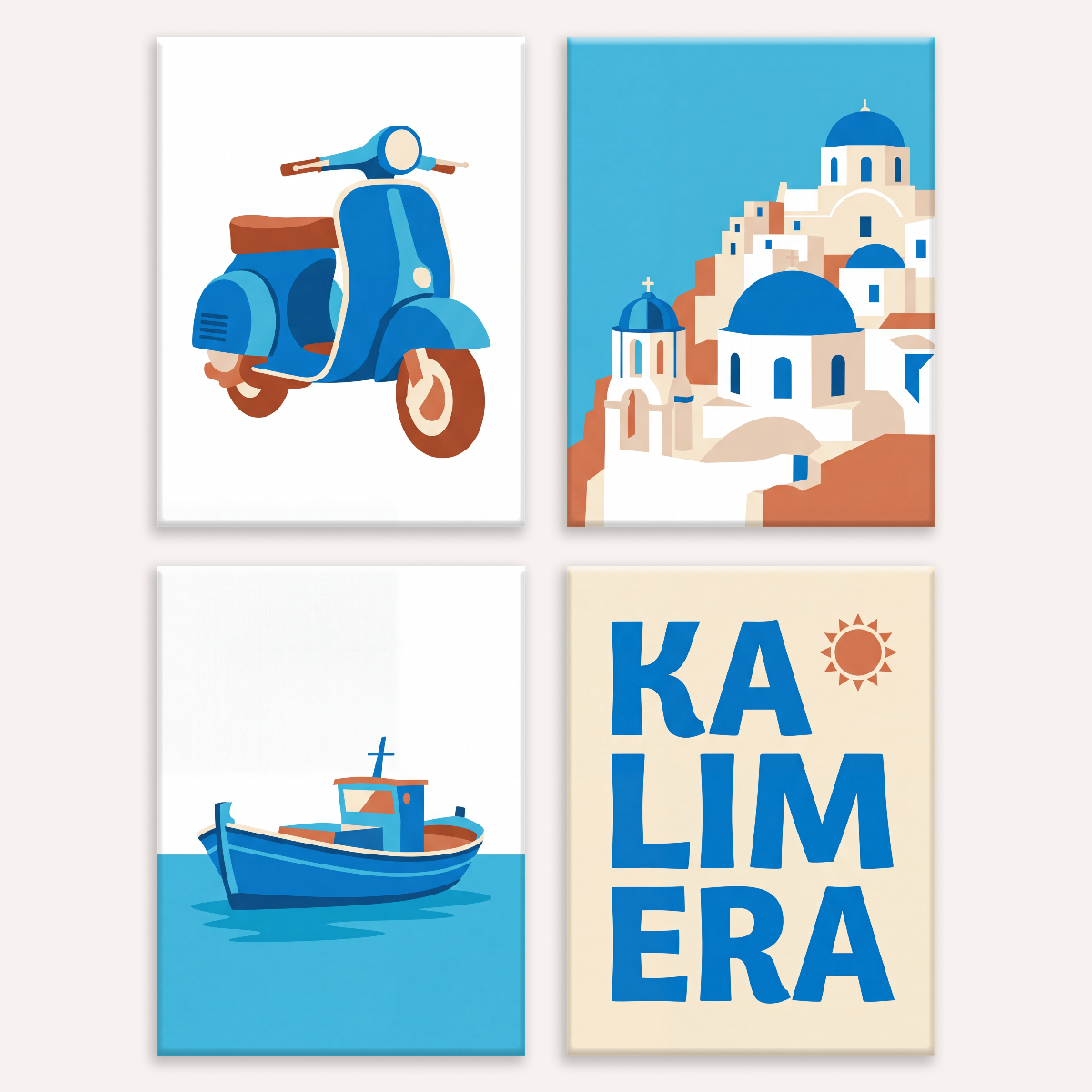 Greek Island Escape - Number Artist Paint by Numbers Kits