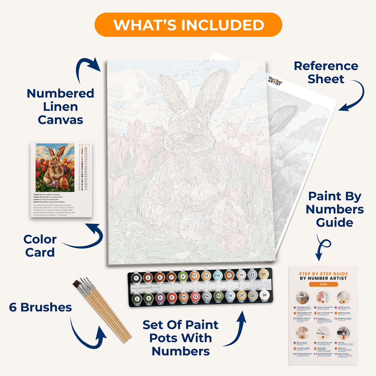 Rabbit Garden - Number Artist Paint by Numbers Kits