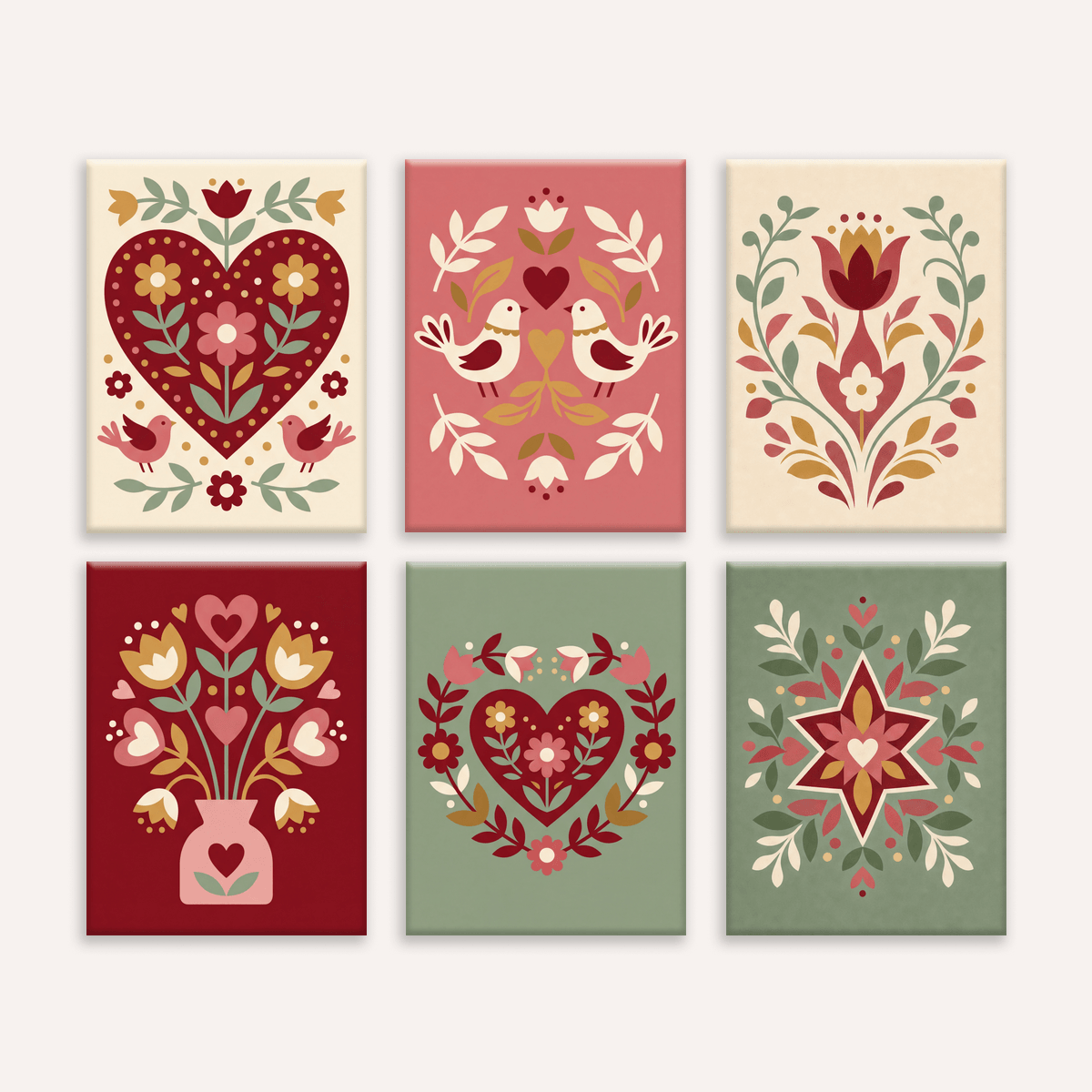 Folk Art Love - Number Artist Paint by Numbers Kits