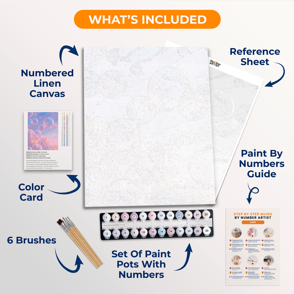 Heavenly Bubbles - Number Artist Paint by Numbers Kits