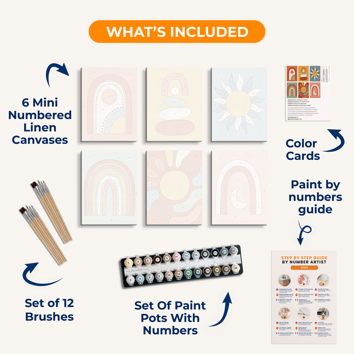 Mid Century Forms - Number Artist Paint by Numbers Kits