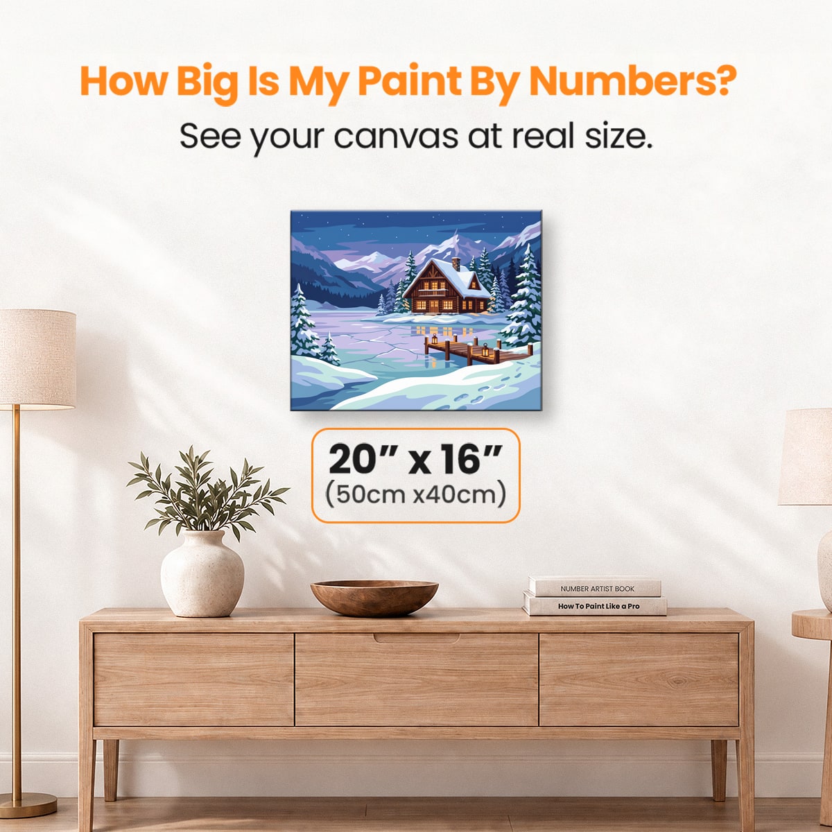 Frozen Lake Retreat - Number Artist Paint by Numbers Kits