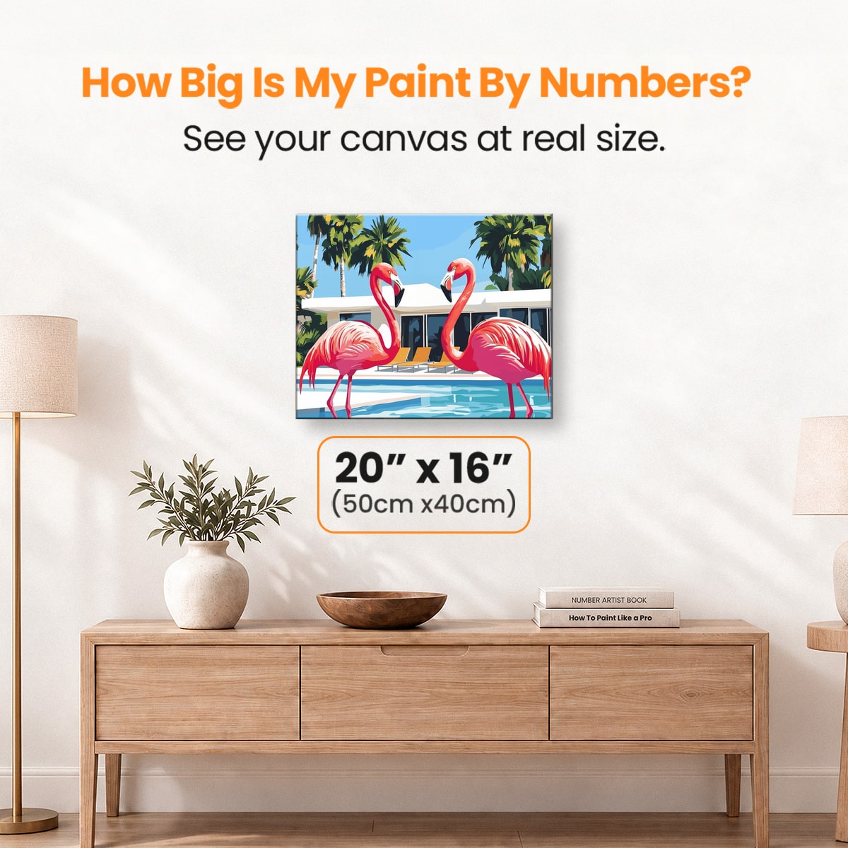 Flamingo Pool - Number Artist Paint by Numbers Kits