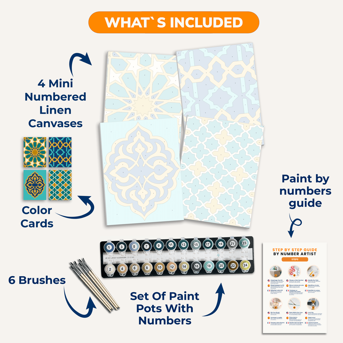 Islamic Geometry - Number Artist Paint by Numbers Kits