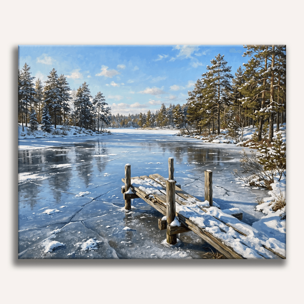 Frozen Lake Joy - Number Artist Paint by Numbers Kits