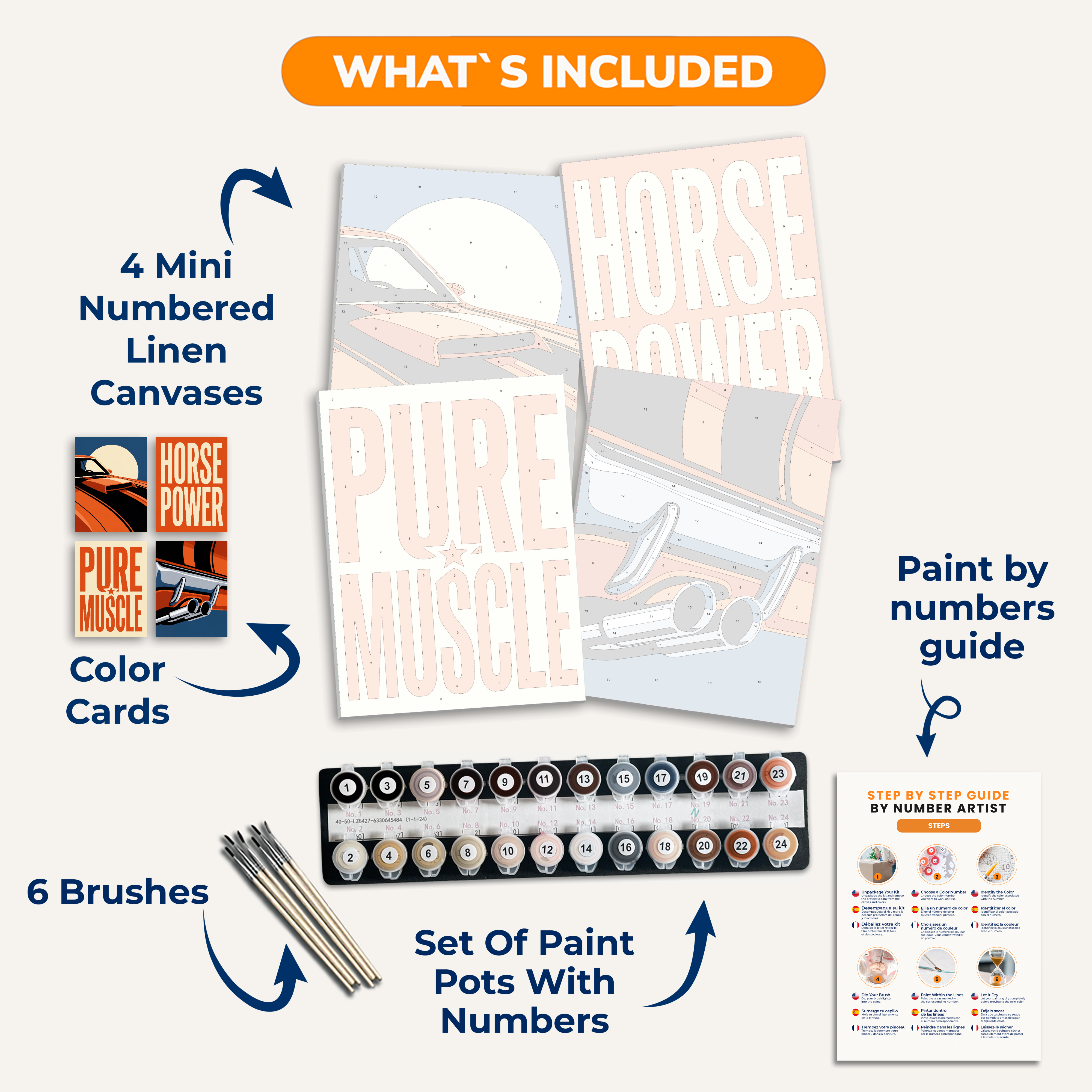 Muscle Car Power - Number Artist Paint by Numbers Kits