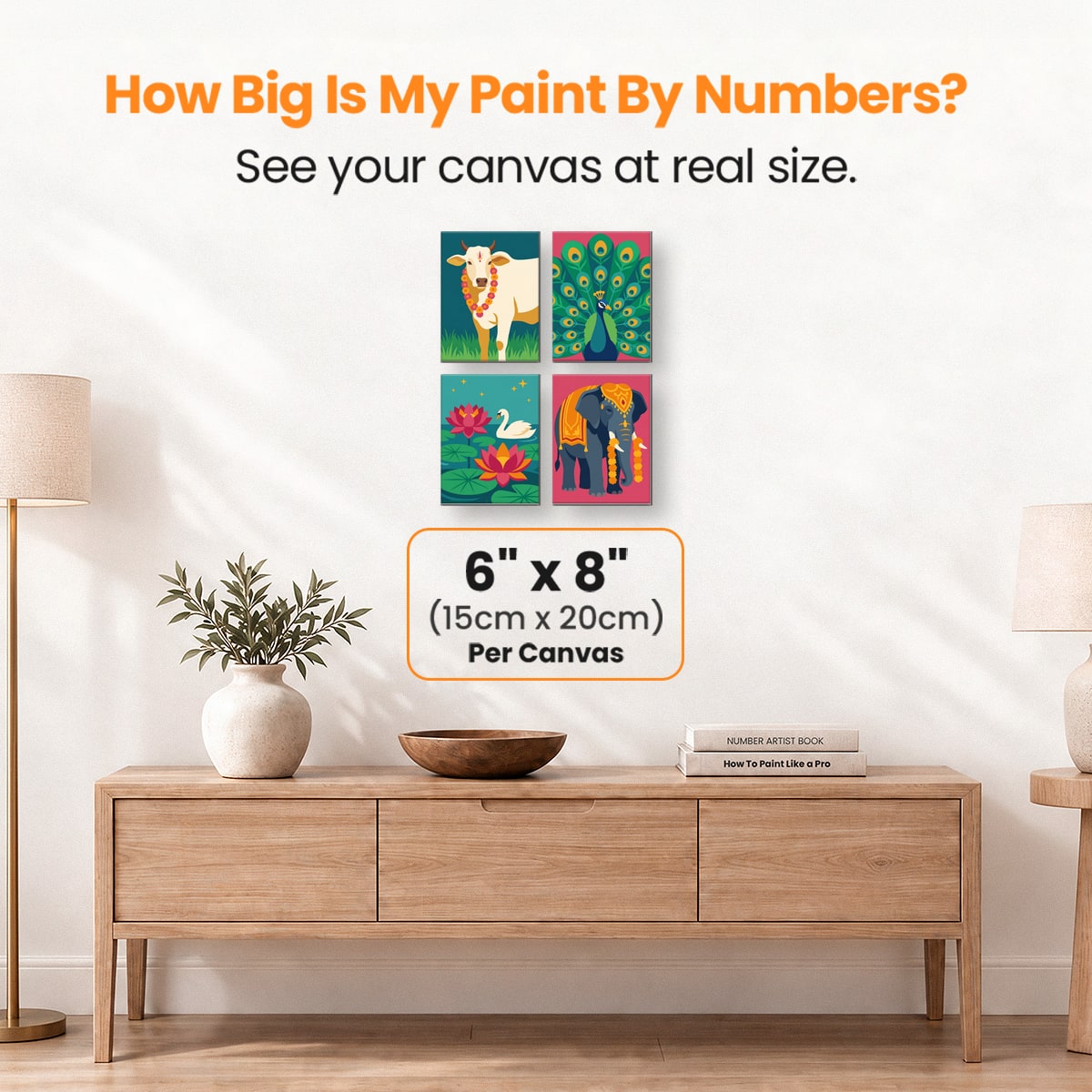 Sacred Animals of India - Number Artist Paint by Numbers Kits