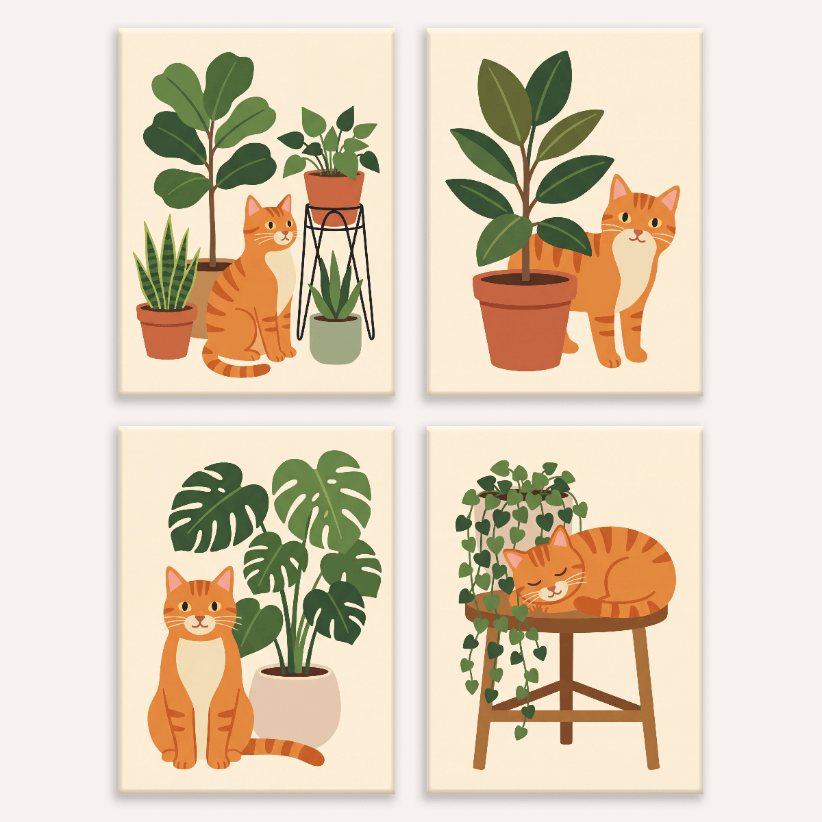 Plant Cat - Number Artist Paint by Numbers Kits