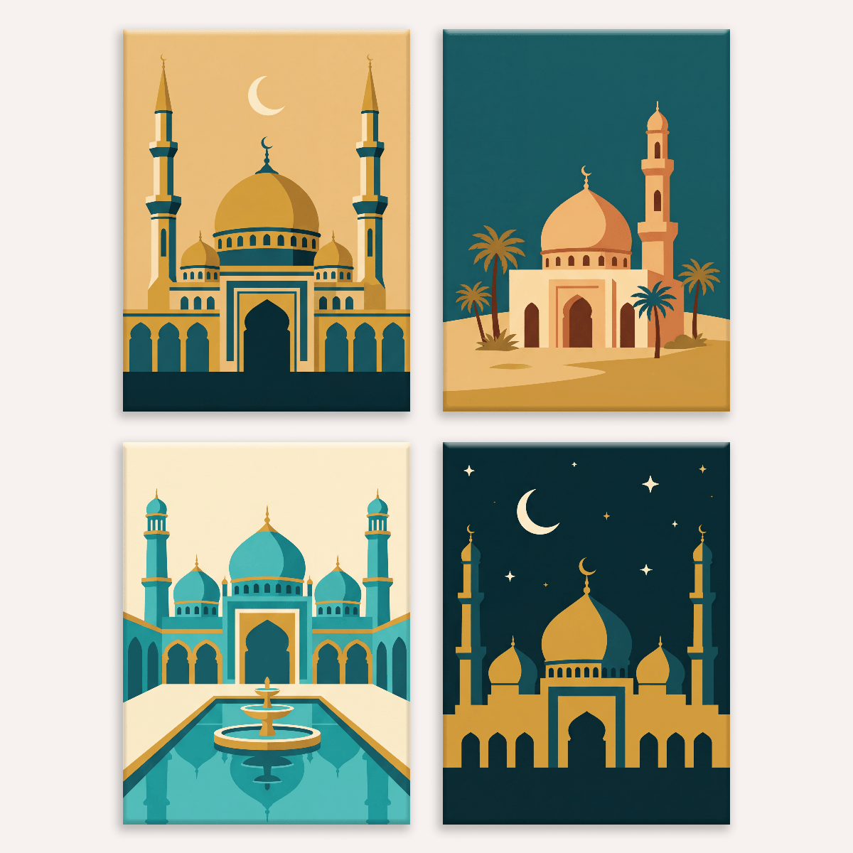Grand Mosques - Number Artist Paint by Numbers Kits