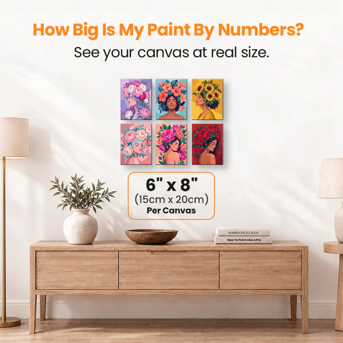 Floral Femininity - Number Artist Paint by Numbers Kits