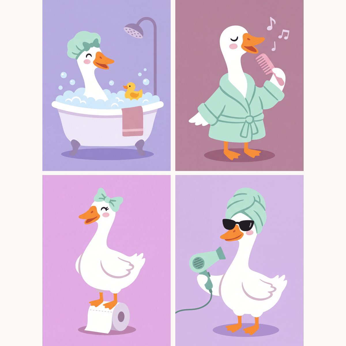 Goose Spa Day - Number Artist Paint by Numbers Kits