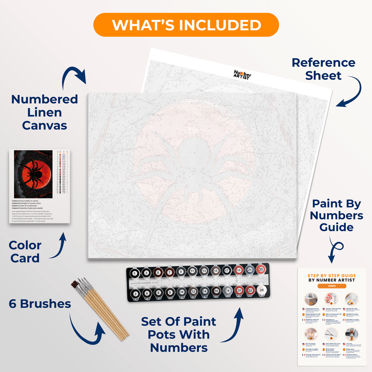 Blood Moon Arachnid - Number Artist Paint by Numbers Kits