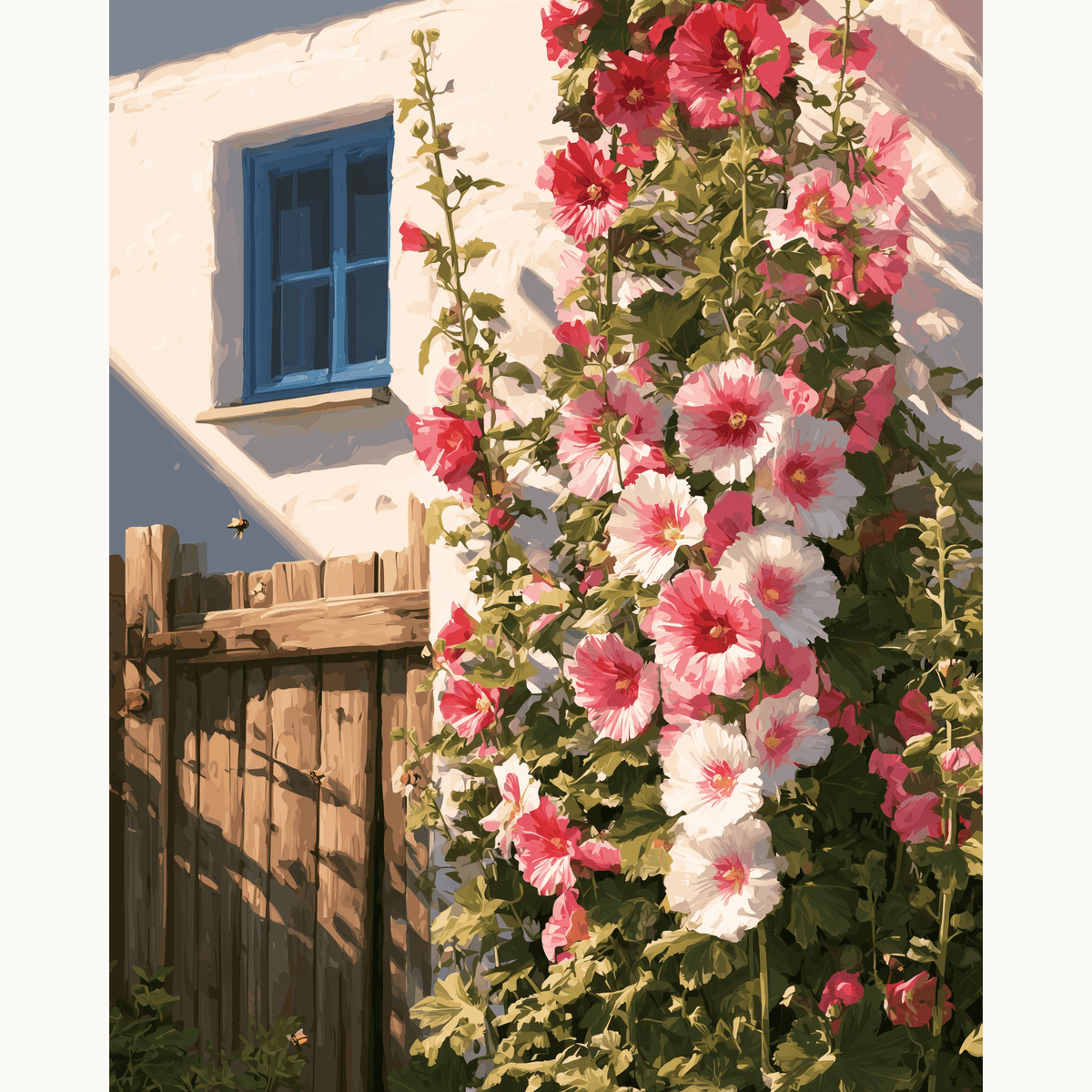 Fragrant Hollyhocks - Number Artist Paint by Numbers Kits