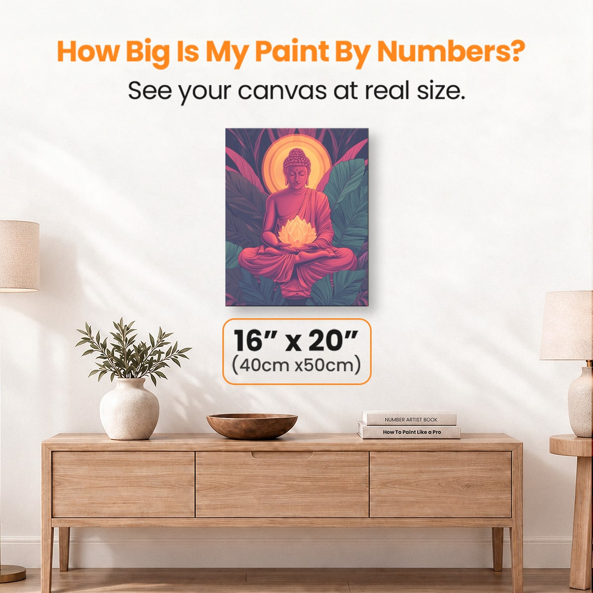 Glowing Lotus - Number Artist Paint by Numbers Kits