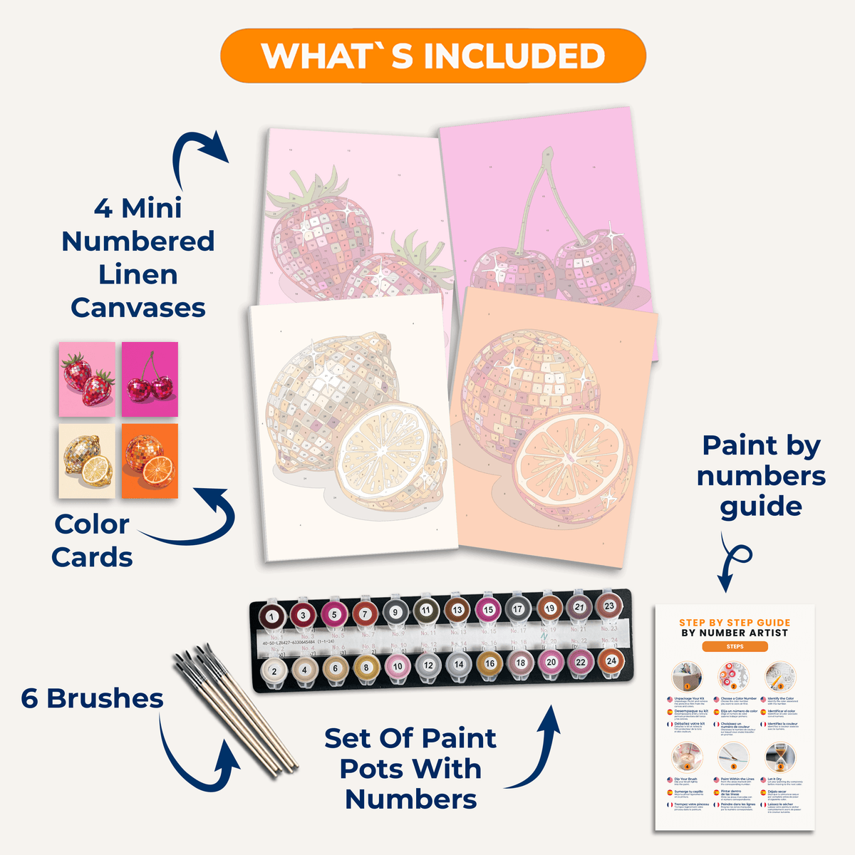 Fruit Disco - Number Artist Paint by Numbers Kits