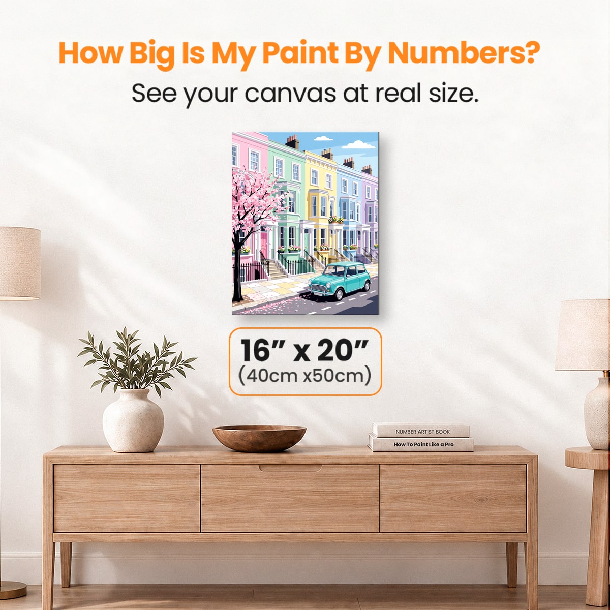 Pastel Row Blossom - Number Artist Paint by Numbers Kits