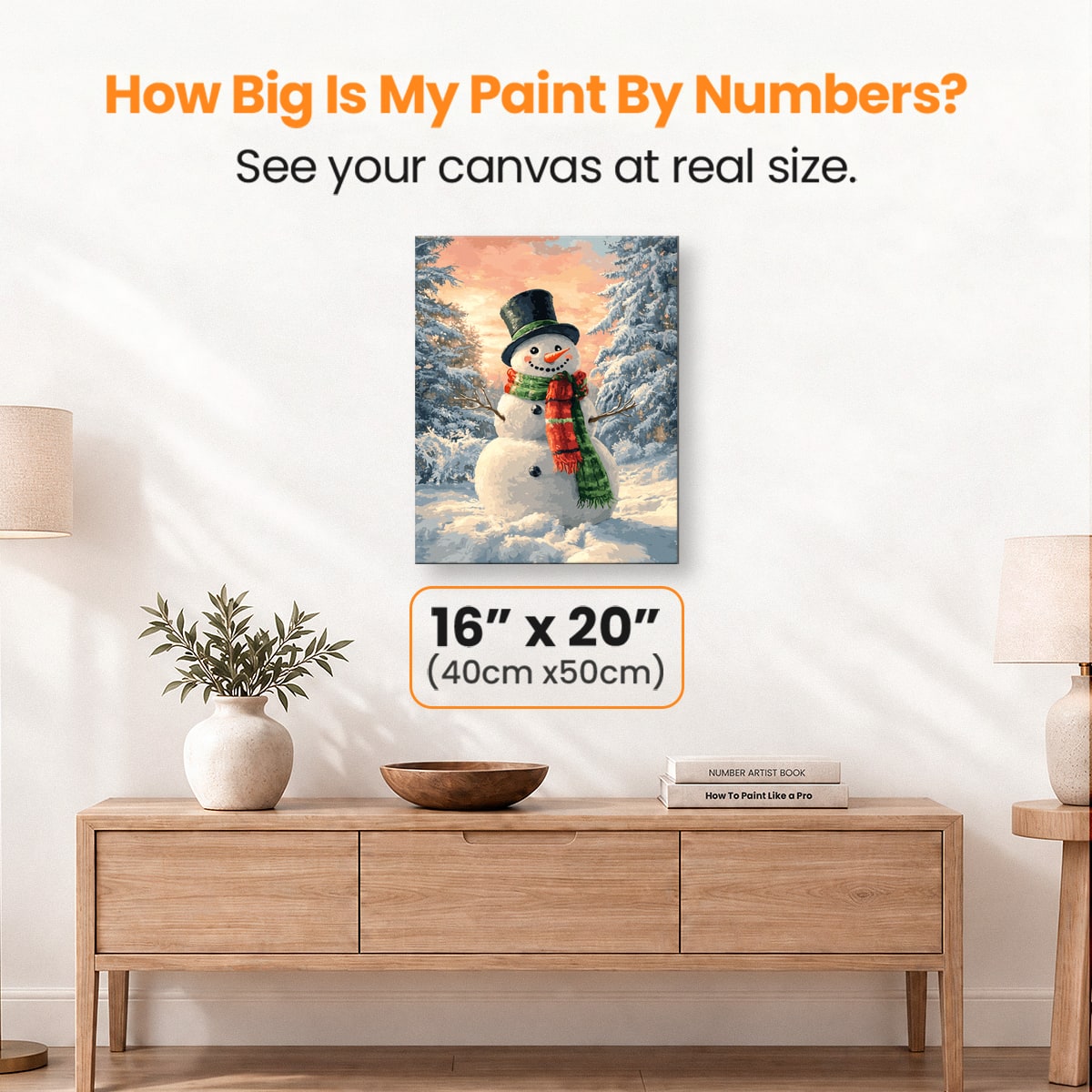 Cheerful Snowman - Number Artist Paint by Numbers Kits