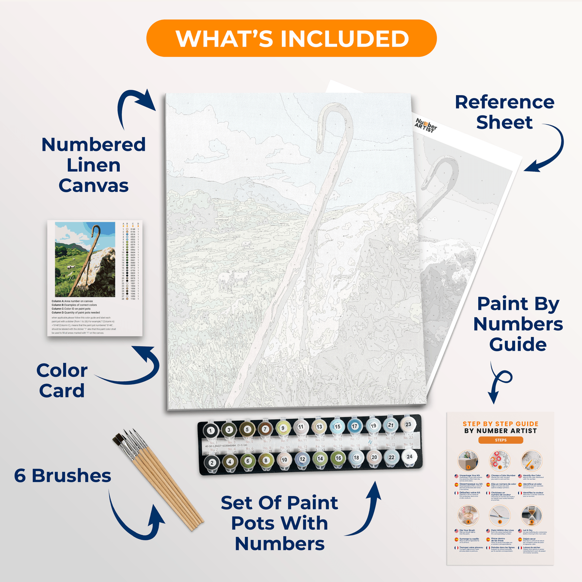 Shepherd's Cane - Number Artist Paint by Numbers Kits