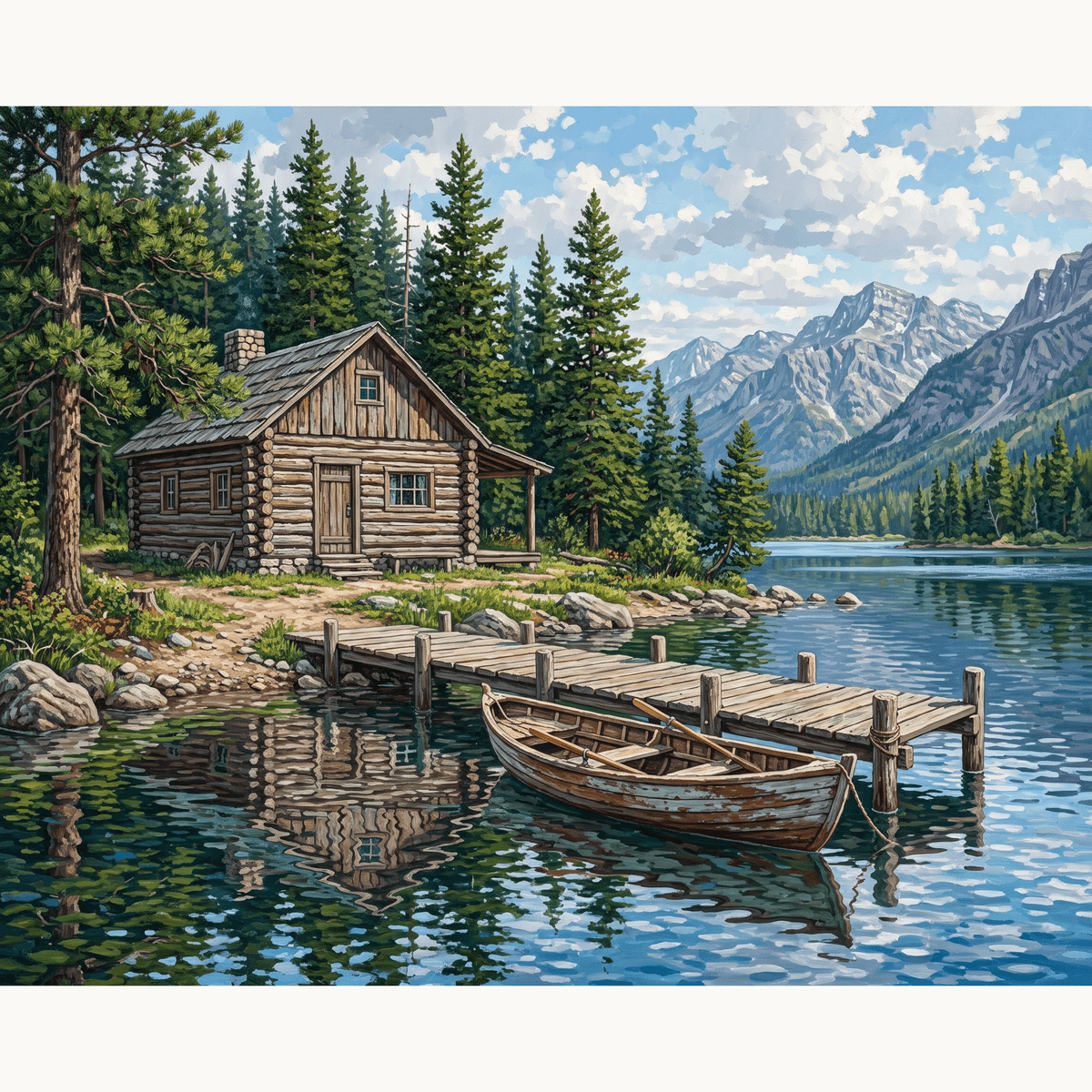 Dockside Cabin - Number Artist Paint by Numbers Kits