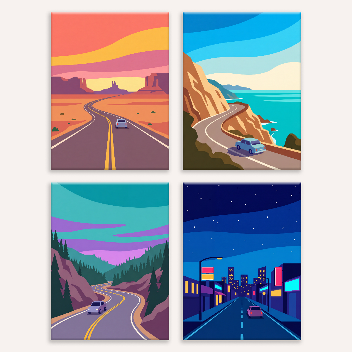 Open Road Journeys - Number Artist Paint by Numbers Kits