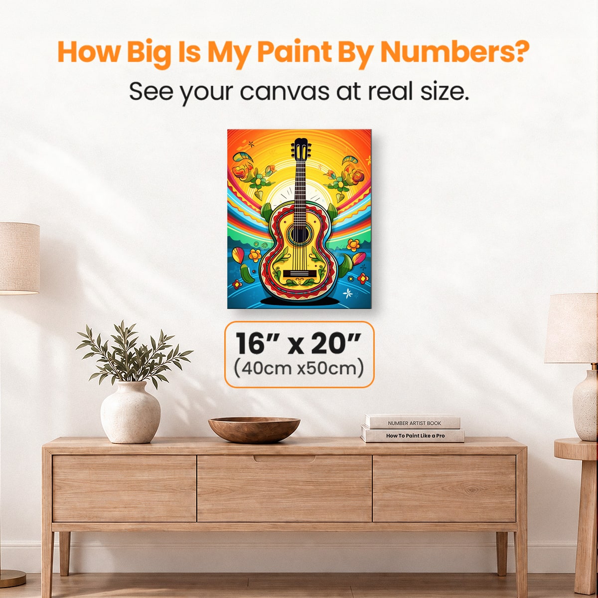 Mexican Style Guitar - Number Artist Paint by Numbers Kits
