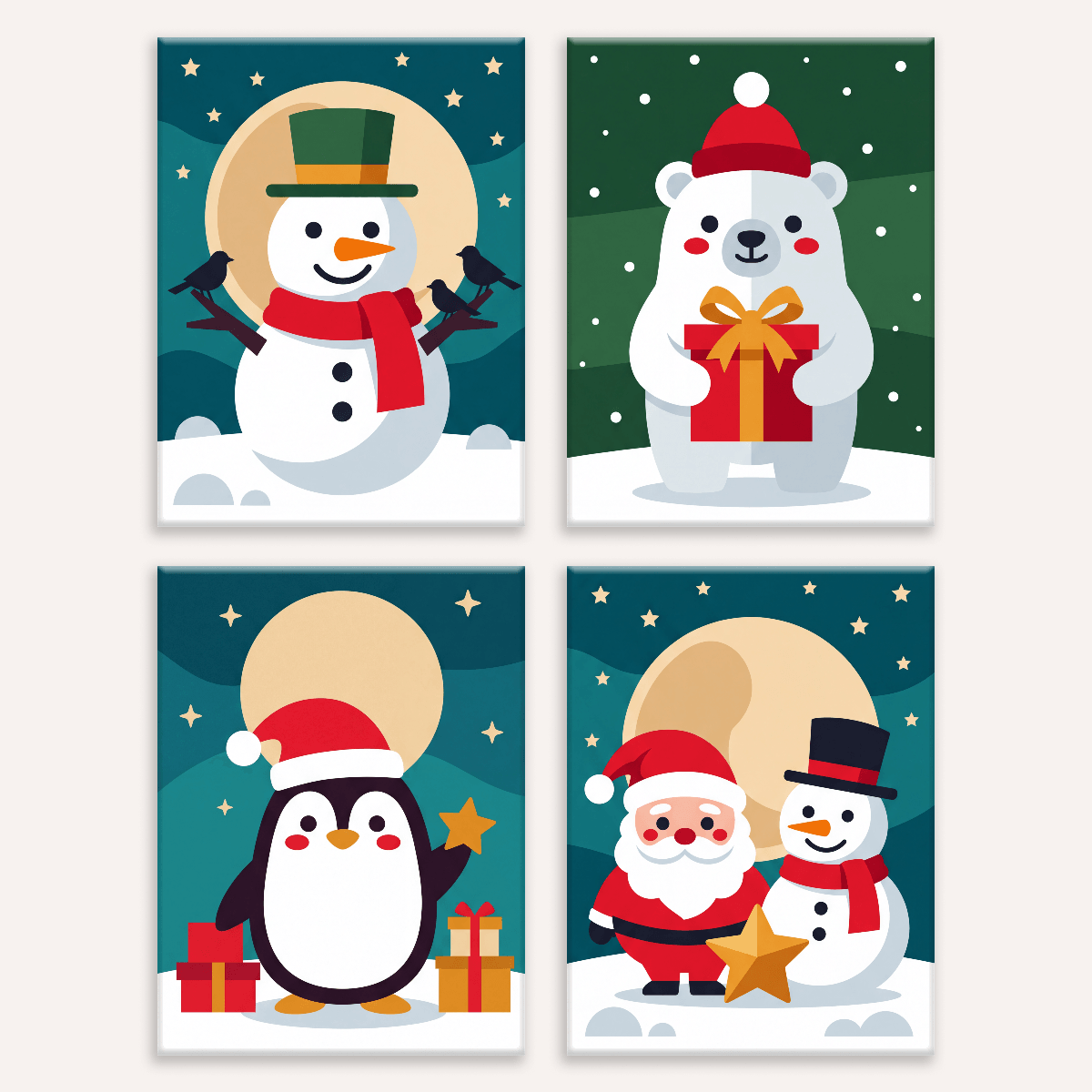 Frosty Friends - Number Artist Paint by Numbers Kits