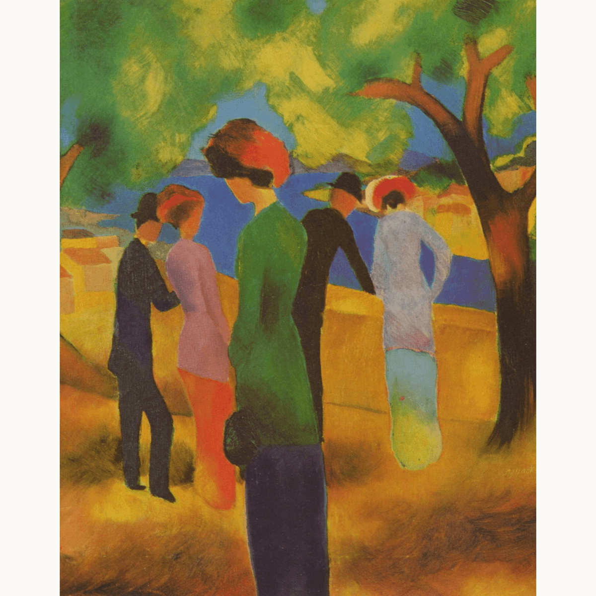 Lady in a Green Jacket by August Macke - Number Artist Paint by Numbers Kits