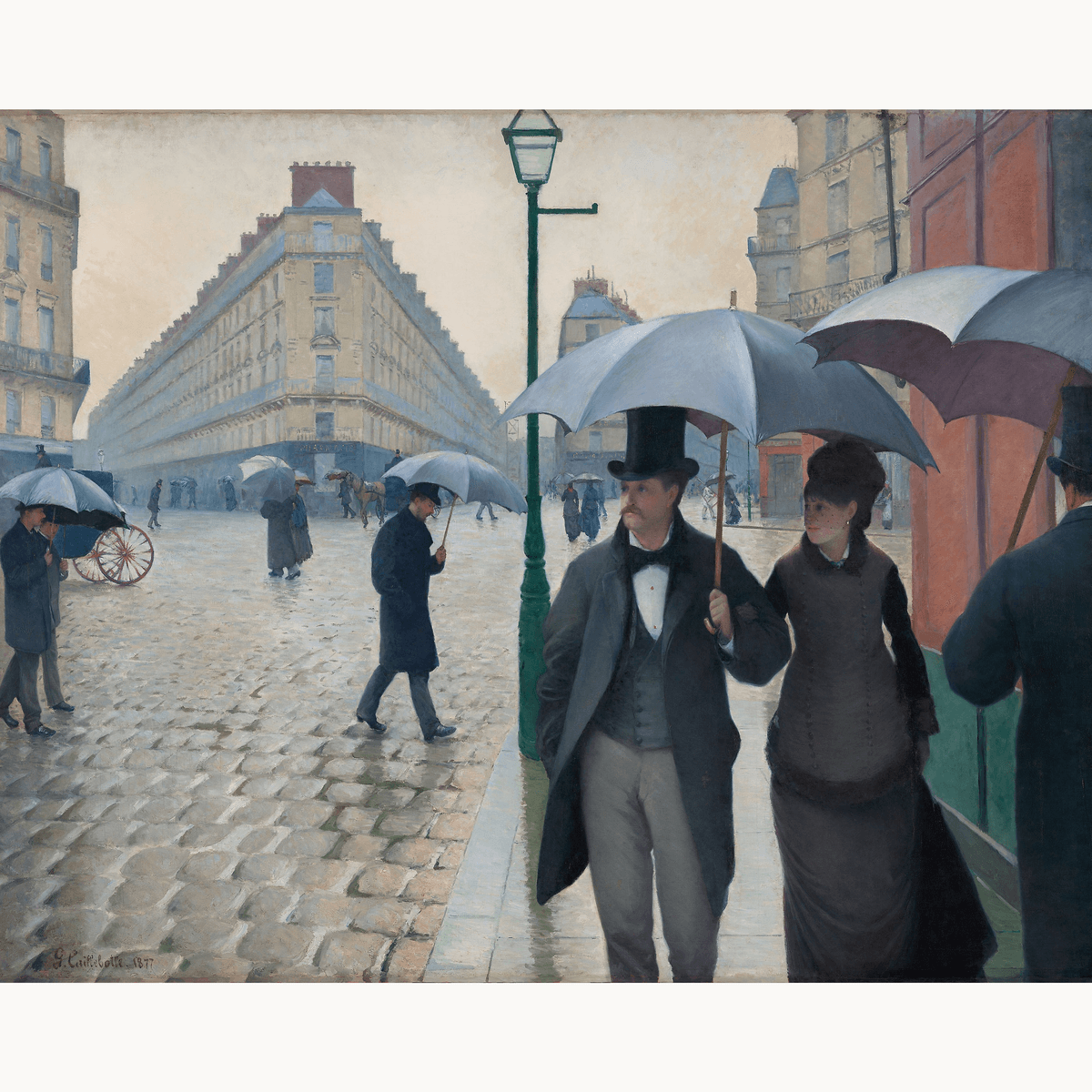 Paris Street; Rainy Day by Gustave Caillebotte - Number Artist Paint by Numbers Kits