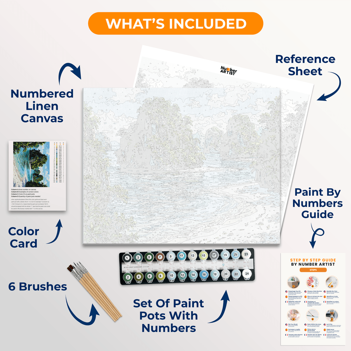 Lagoon Tranquility - Number Artist Paint by Numbers Kits