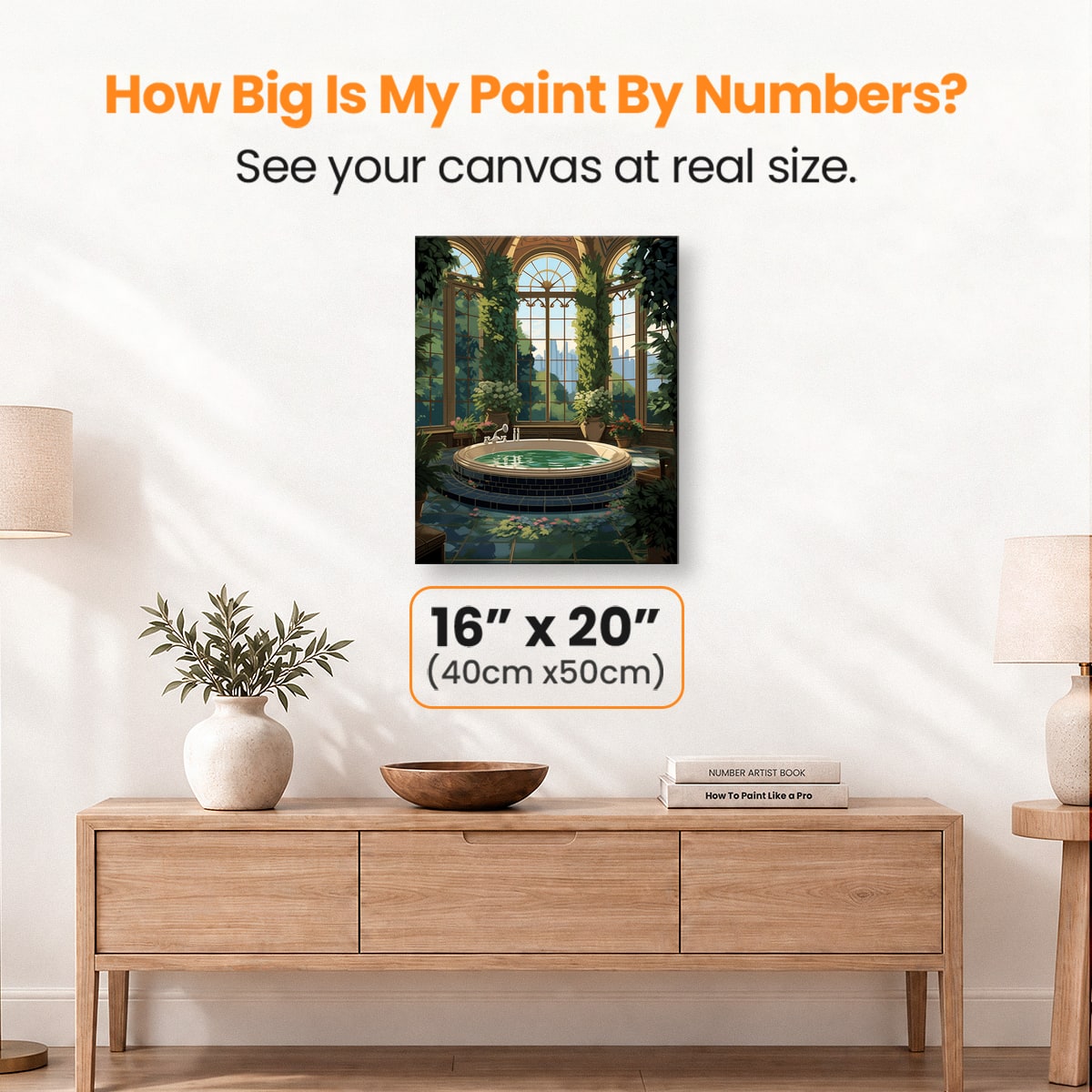 Serene Floral Bathroom - Number Artist Paint by Numbers Kits