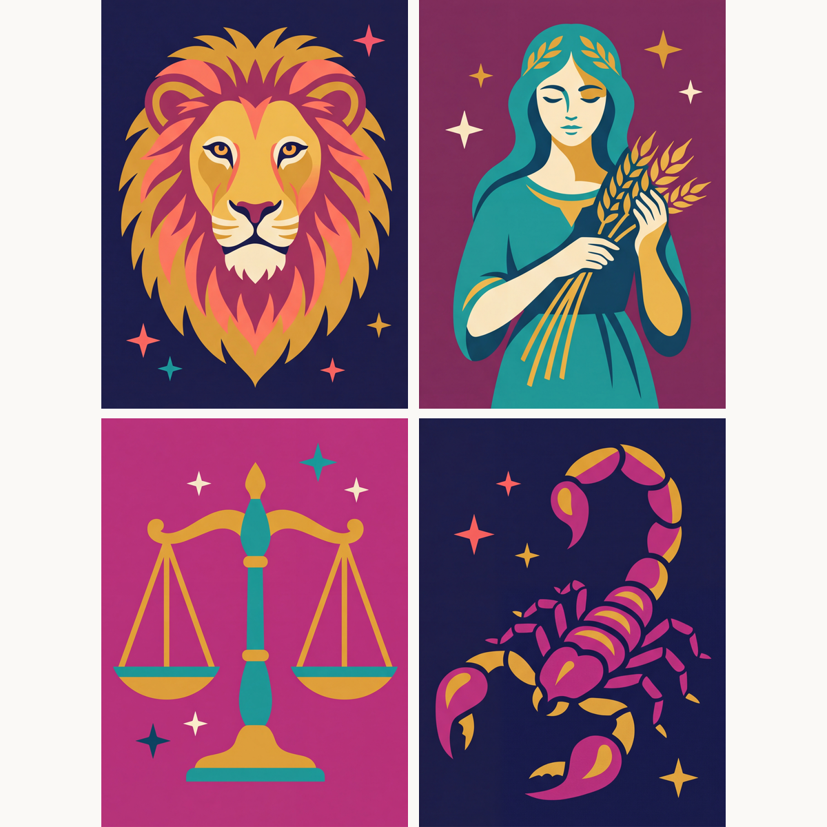 Zodiac Signs II - Number Artist Paint by Numbers Kits