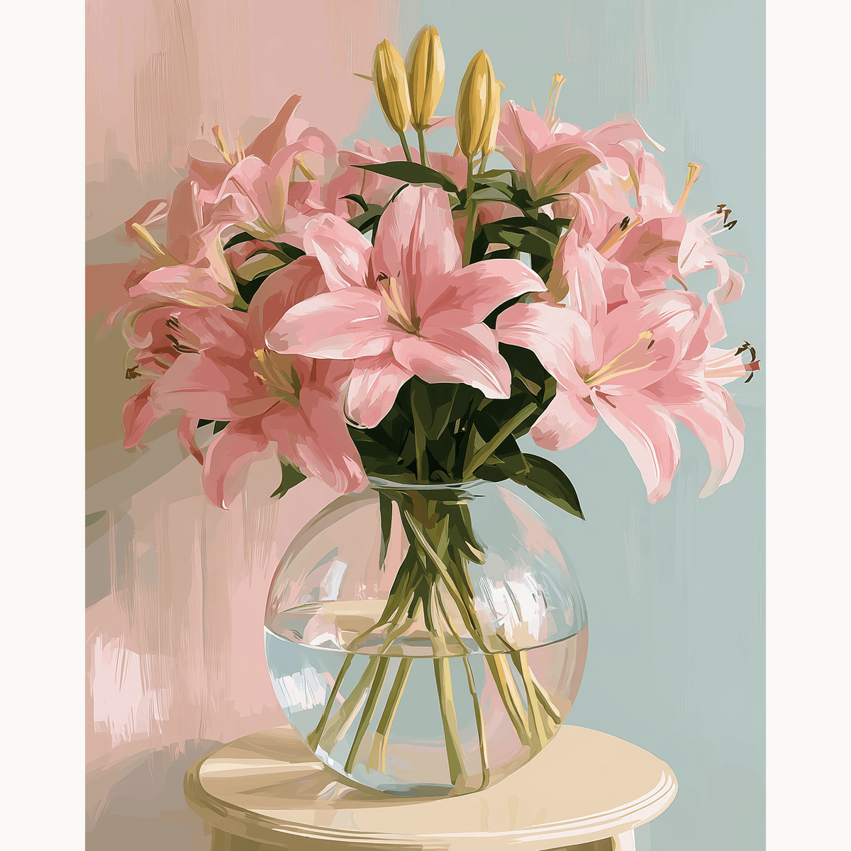 Bubble Glass Lilies - Number Artist Paint by Numbers Kits