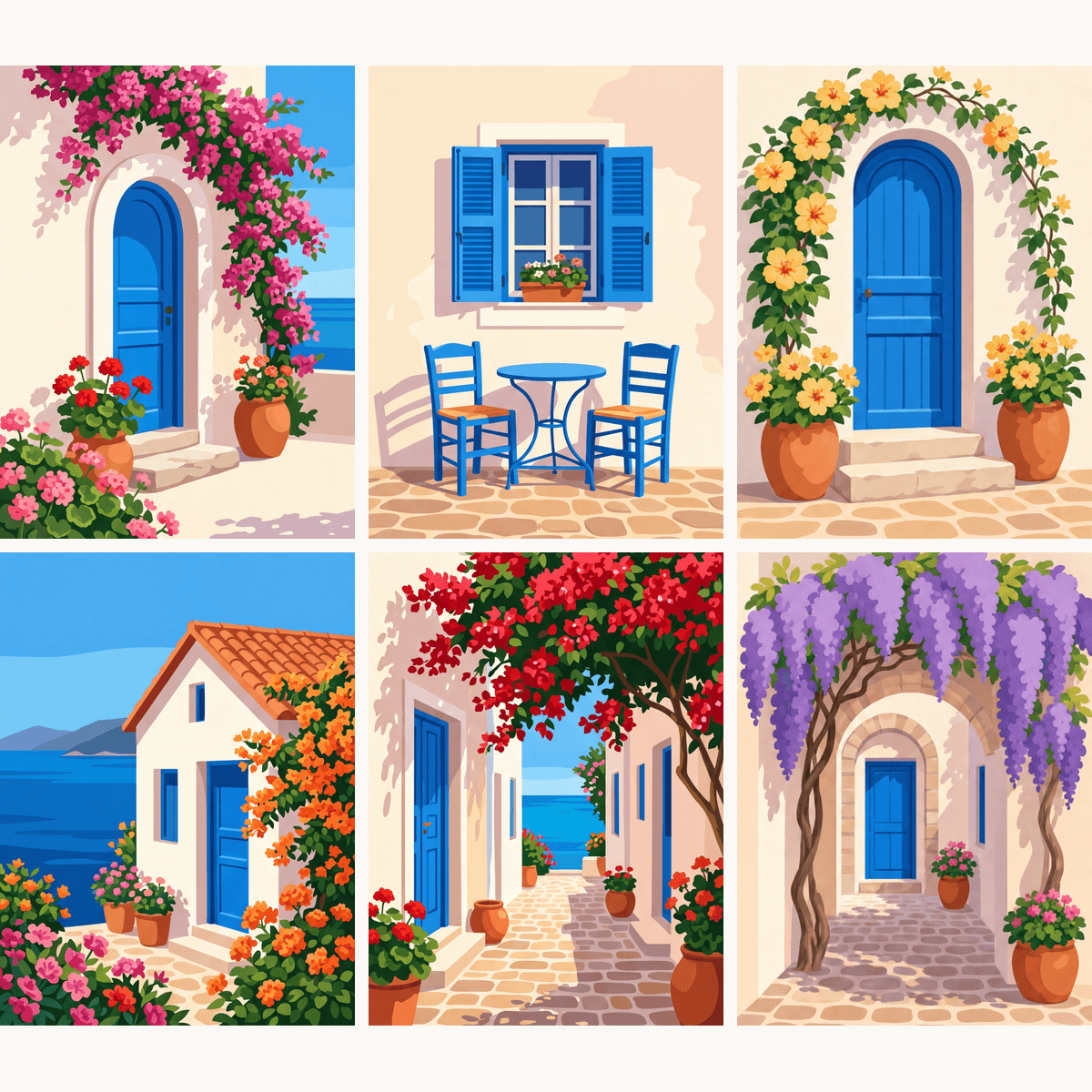 Greek Charm - Number Artist Paint by Numbers Kits