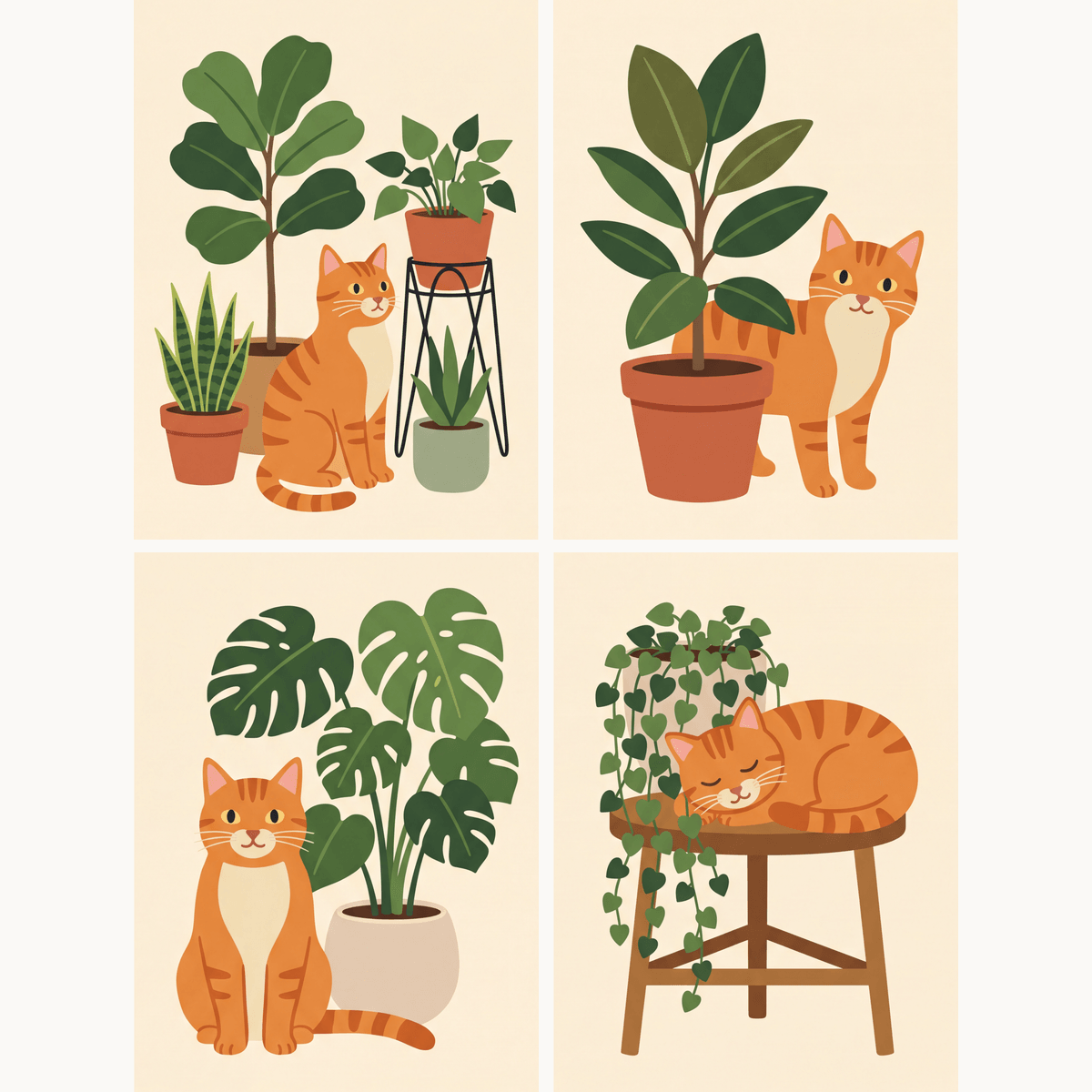 Plant Cat - Number Artist Paint by Numbers Kits