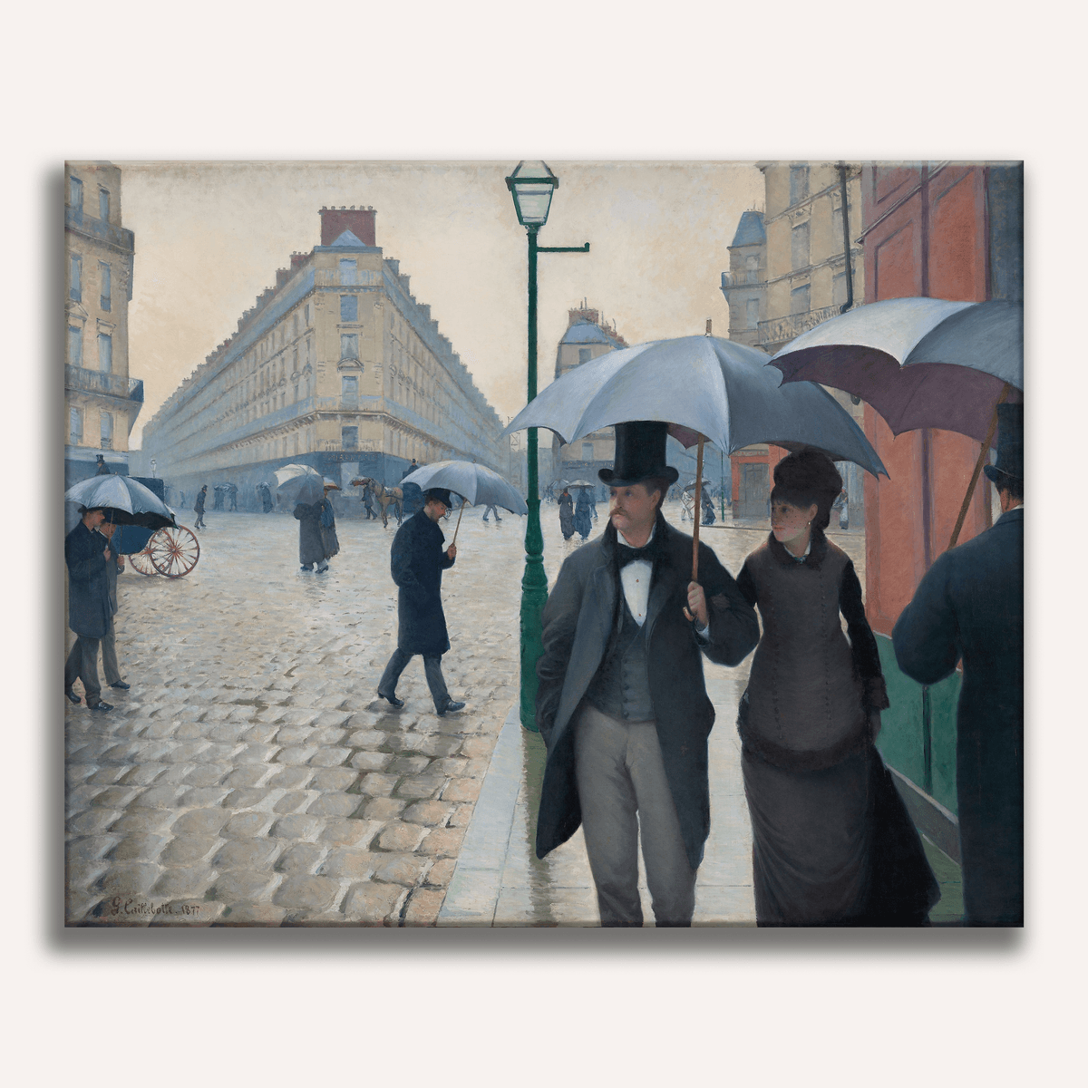 Paris Street; Rainy Day by Gustave Caillebotte - Number Artist Paint by Numbers Kits