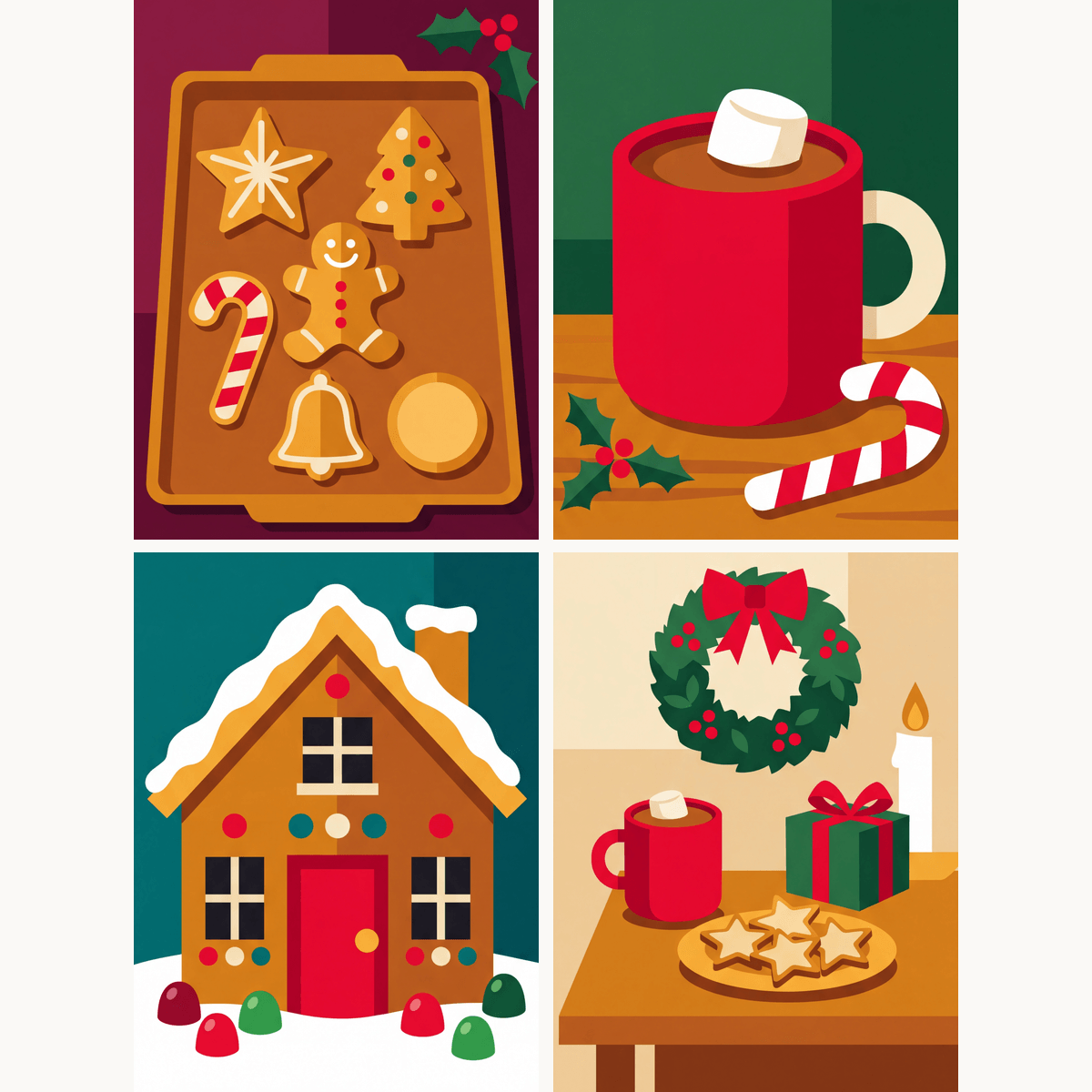 Holiday Baking Cheer - Number Artist Paint by Numbers Kits