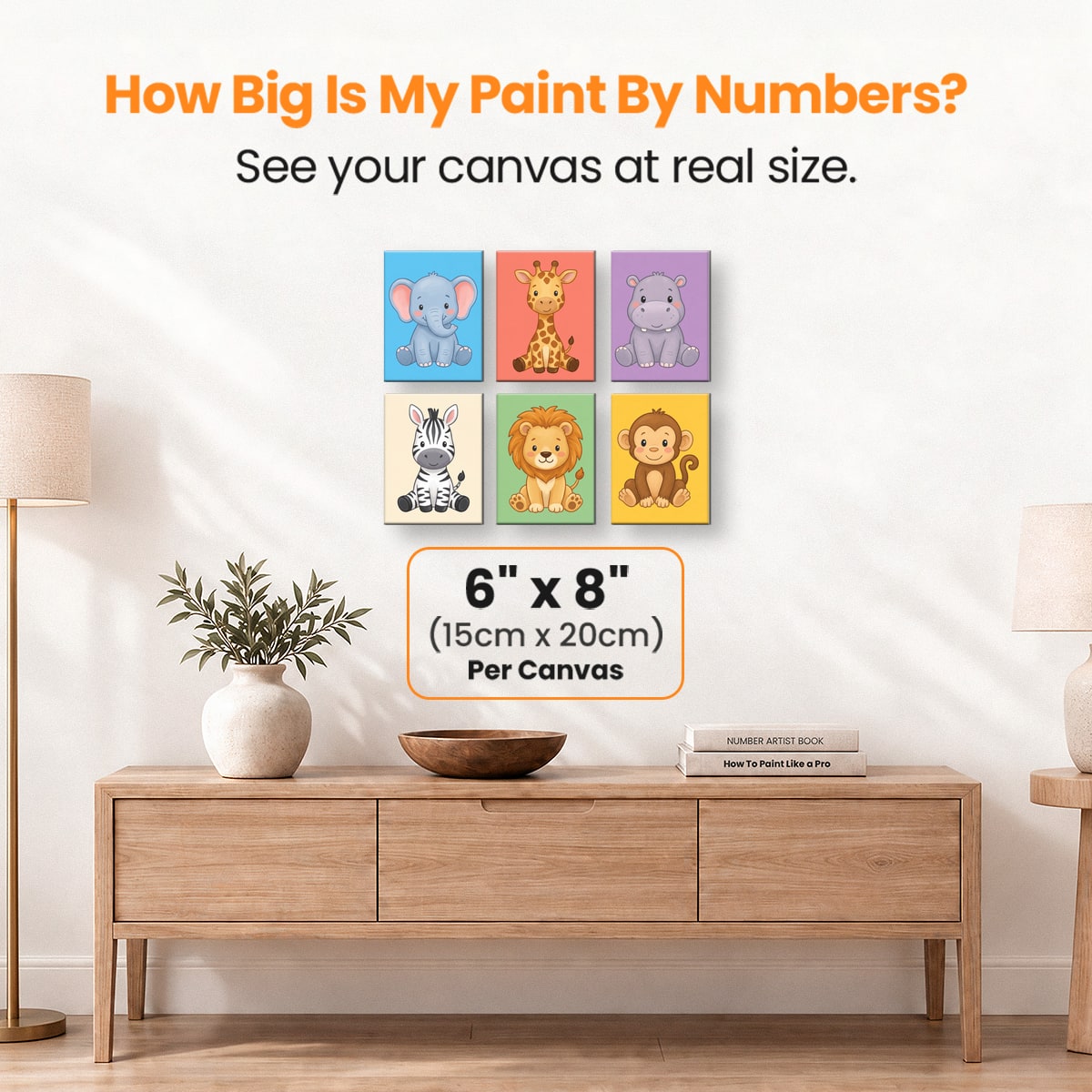 Safari Babies - Number Artist Paint by Numbers Kits