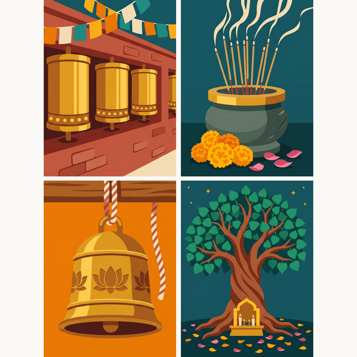 Temple Offerings - Number Artist Paint by Numbers Kits