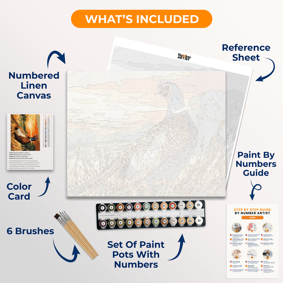 Pheasant Fields - Number Artist Paint by Numbers Kits
