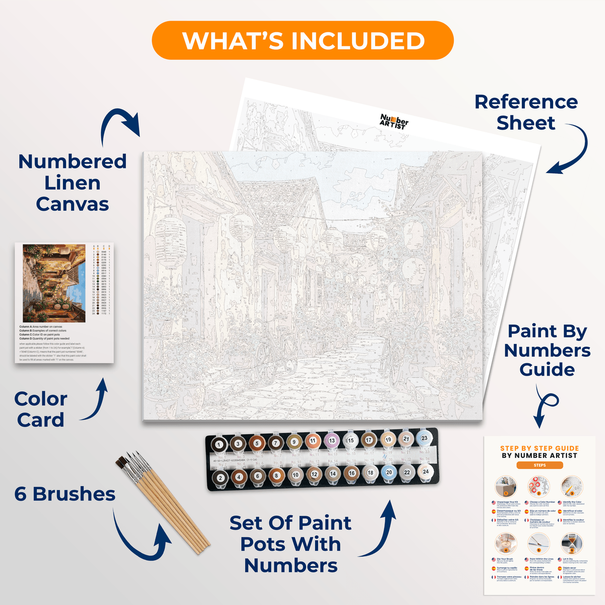 Golden Hour Lane - Number Artist Paint by Numbers Kits