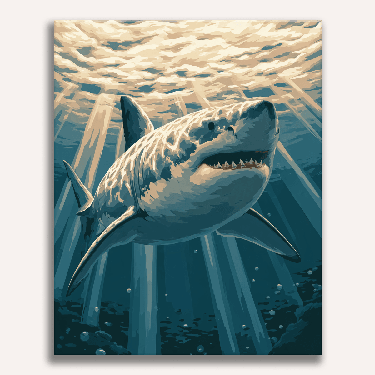 Lurking Great White - Number Artist Paint by Numbers Kits